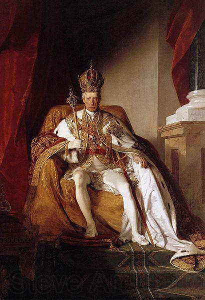 Friedrich von Amerling Emperor Franz I. of Austria wearing the Austrians imperial robes Spain oil painting art